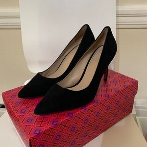 Tory Burch Elana Black Suede Pump